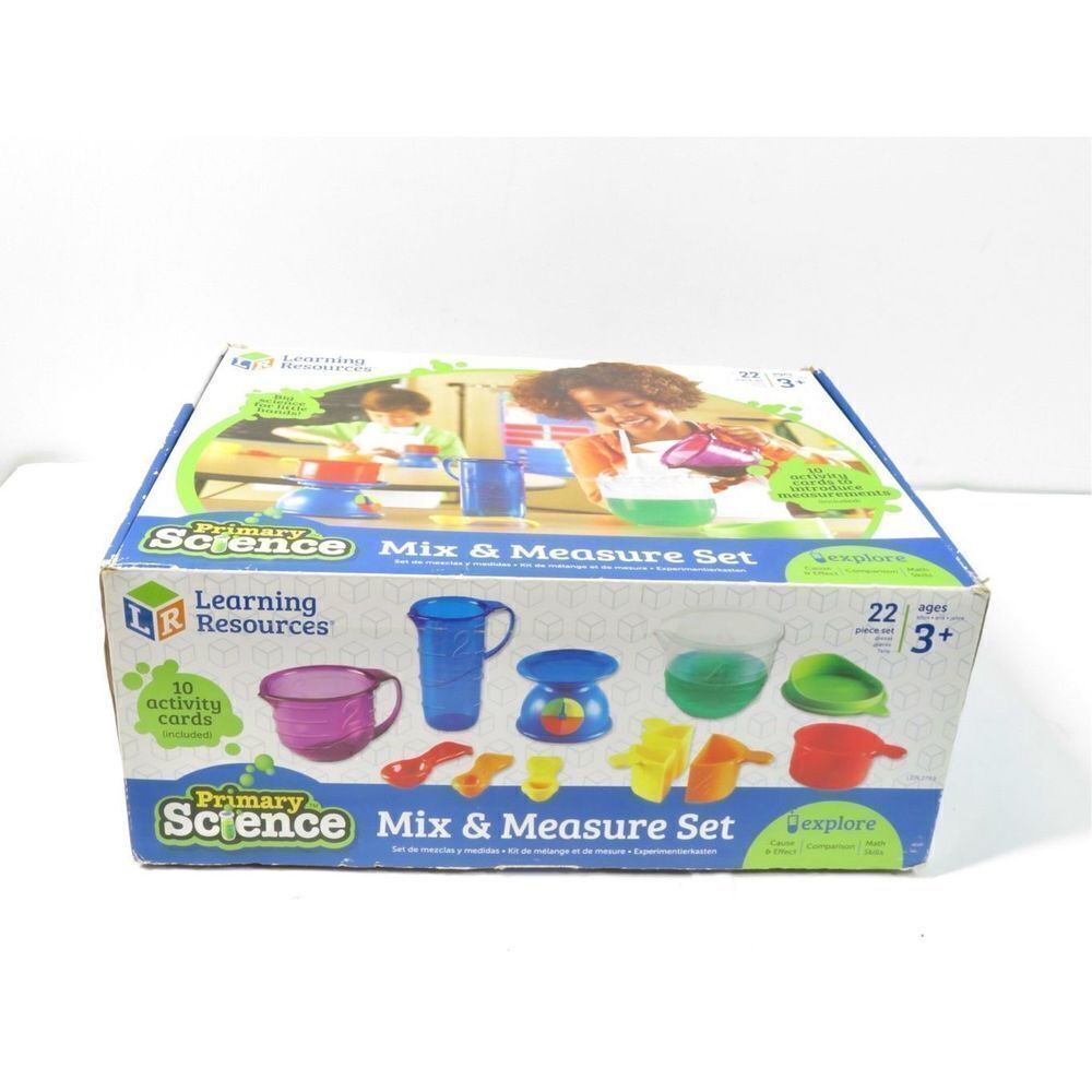 Learning Resources Primary Science Mix & Measure Set 22pc 10 Activity Cards New - Picture 3 of 6